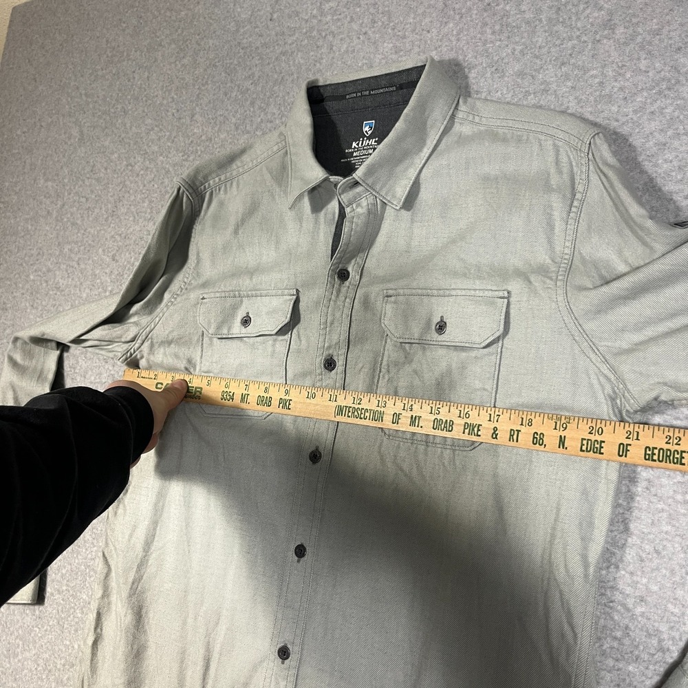 Kuhl Shirt Mens Medium Gray Descendr Flannel Long Sleeve Button Up Hike Outdoor - Picture 2 of 12
